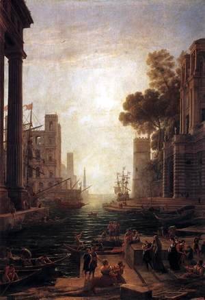 Claude Lorrain (Gellee) - Embarkation of St. Paula Romana at Ostia, 1637-39