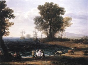Claude Lorrain (Gellee) - Coast Scene with the Rape of Europa 1667