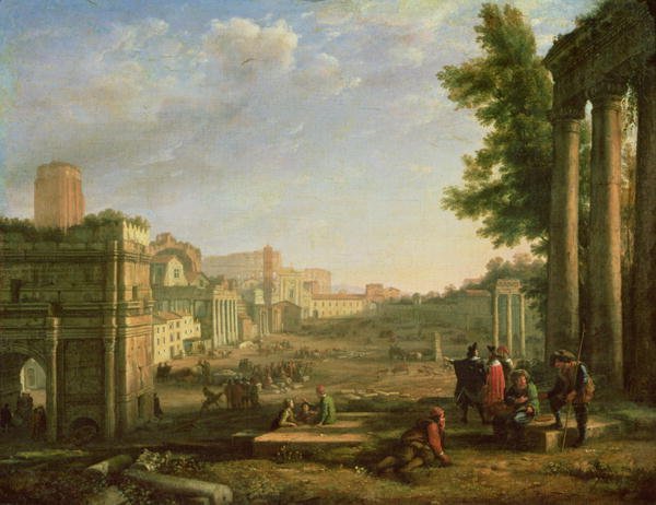 View of the Campo Vaccino, Rome, 1636