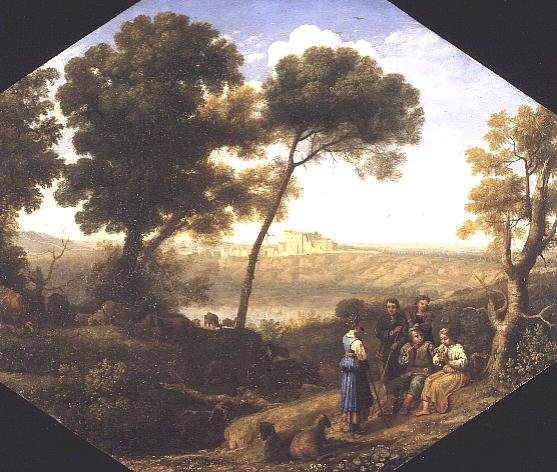 Pastoral landscape with a view of Lake Albano and Castel Gondolfo, 1639