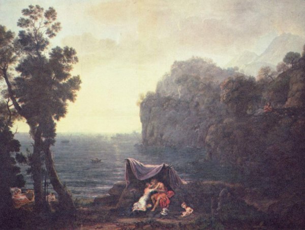 Coastal landscape with Acis and Galatea, 1657