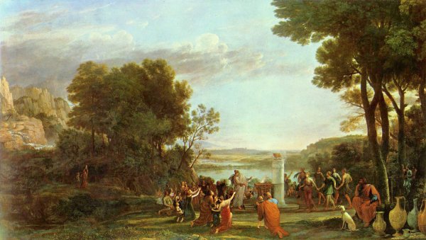 Landscape with the worship of the golden calf