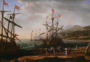 Port Scene with the Departure of Ulysses from the Land of the Feaci 1646