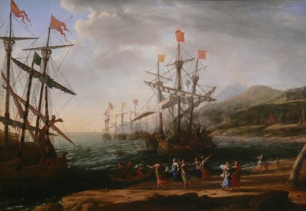 Marine with the Trojans Burning their Boats 1643